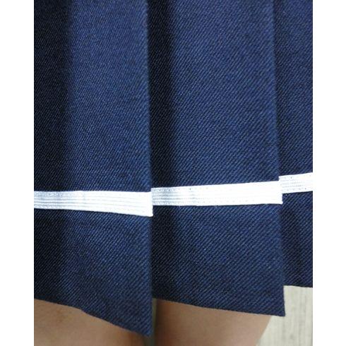 ◇在庫限り◇◇在庫限り◇学販生地ライン入りプリーツスカート