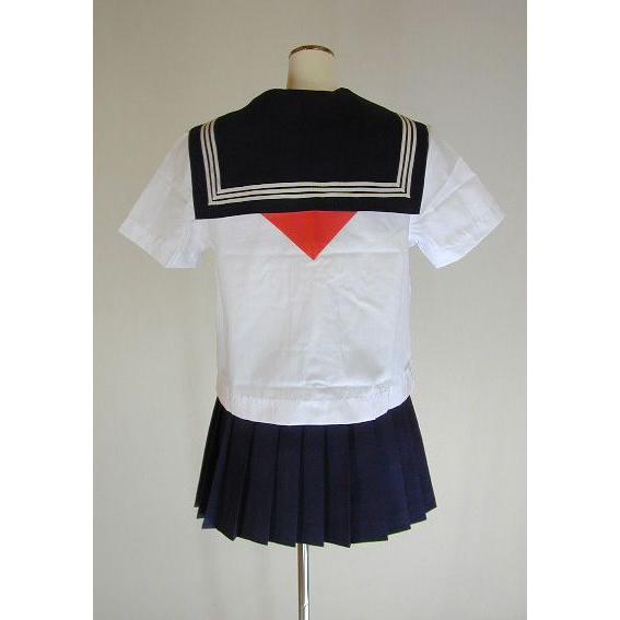 夏紺セーラー服(半袖・前ファスナー) スクール 学校制服 通学 高校生 