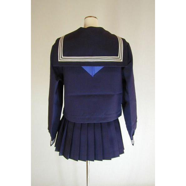 冬紺セーラー服(前ファスナー) スクール 学校制服 通学 高校生 学生 