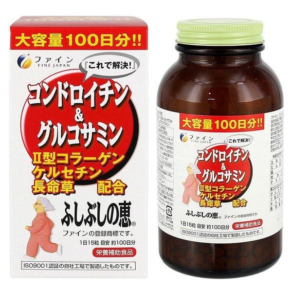 株式会社ファイン ふしぶしの恵み コンドロイチン&グルコサミン 225g（150mg×1500粒） 【栄養補助食品】【北海道・沖縄は別途送料必要】｜digital-wing