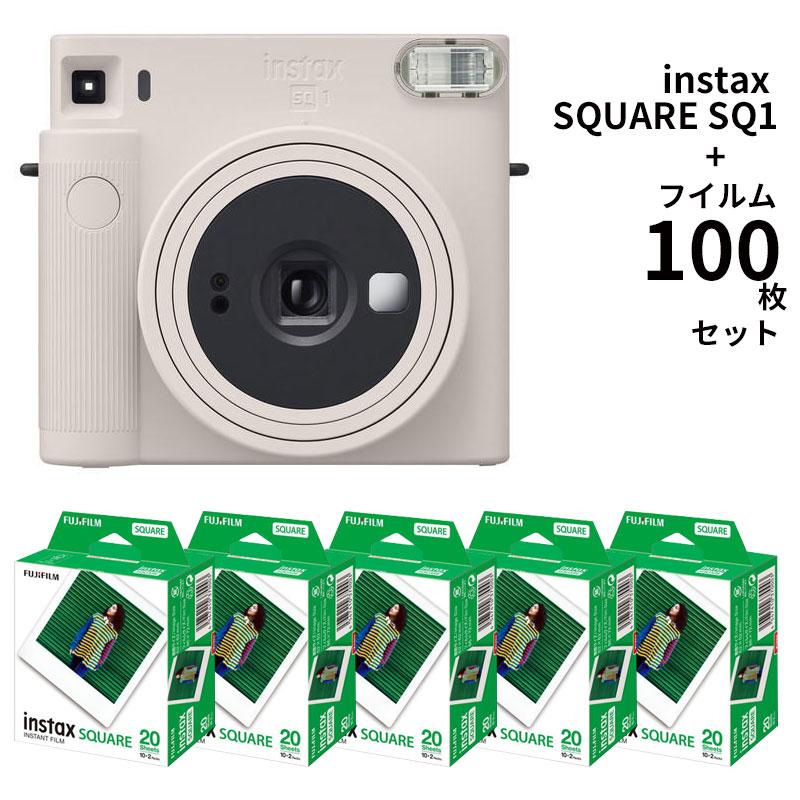 フィルム100枚付）富士フィルム チェキスクエアカメラ instax SQUARE 