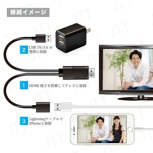 日本トラストテクノロジー iPhone HDMIミラーリングケーブル ブラック