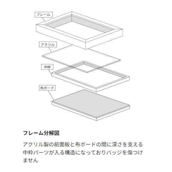 King ピン缶バッジフレーム 130角 ブラック 缶バッジや推しピンバッジ