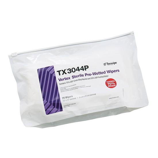 テックスワイプ（Texwipe）　滅菌済みプリウェットワイパー　Sterile　Vertex（R）　310×310mm　TX3044P　4589638204869