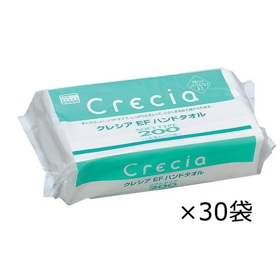 クレシア　クレシアEFハンドタオルソフト 2枚重ね 218×230mm 200組×30袋入　37005　4901750370008