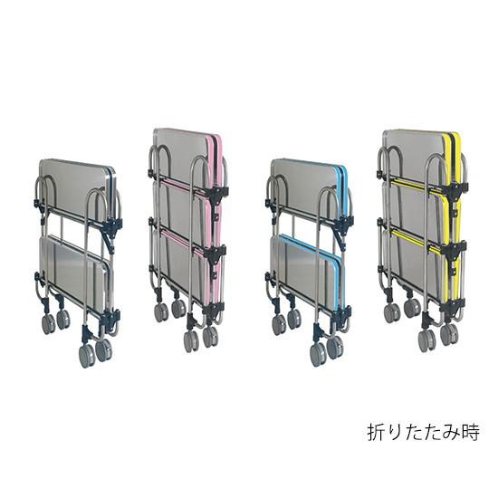 ★最終価格★ トクヤマ　折りたたみ式ワゴン　763×505×838mm　2段　ブルー　HEAM-2B　4571183366901 【DGJ1460820213】(51285円)