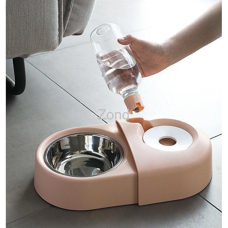 自動給水器 犬猫餌入れ 水飲み器 自動給餌機 まとめ買い特価 餌やり機 水入れ食盆 フードボウル ペットボトルスタンド