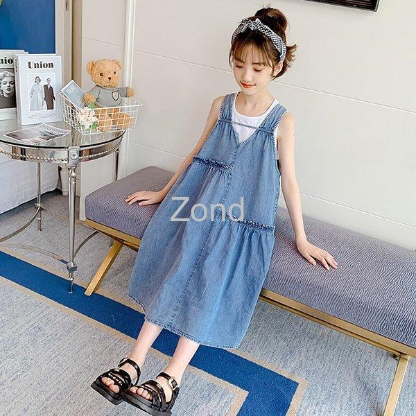 子供服 ワンピース 160 韓国子ども服 キッズ 女の子 夏服 デニムワンピース ノースリーブ 子供ドレス 結婚式 誕生日 ベビー服 ジュニア お姫様 おしゃれ 可愛い Kjvclna2oz Www 4dgelateria Com Br