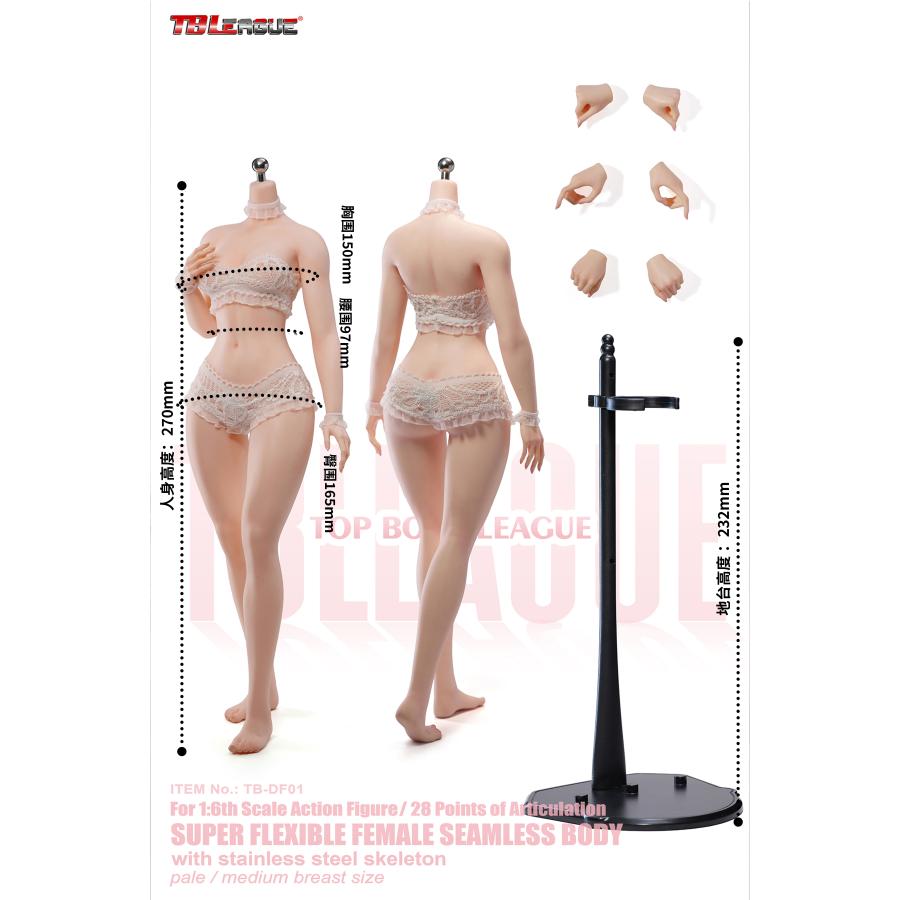 送料無料◇TBリーグ 1/6 スーパーフレキシブル 女性シームレスボディ
