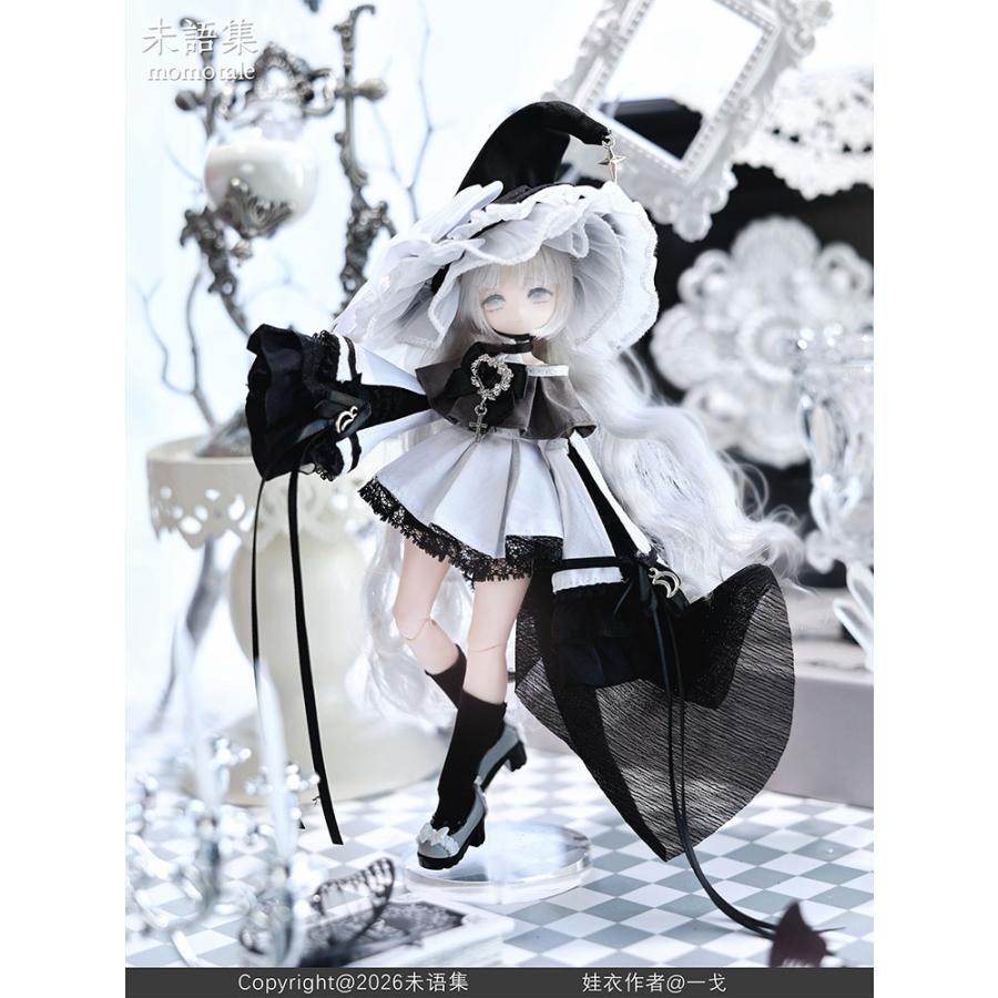 美品☆トールサイズ【モノトーン万筋】正絹 (白黒) momotale 沈淪の失楽園シリーズ MJD(メカニカルジョイントドール) 【9