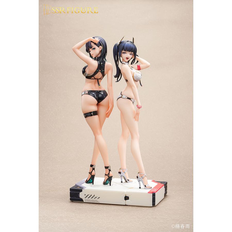 送料無料◆硬式水着女子 白羊丸子＆紺乃青 2体セット SSR FIGURE 1/6 フィギュア 【6月予約】の画像