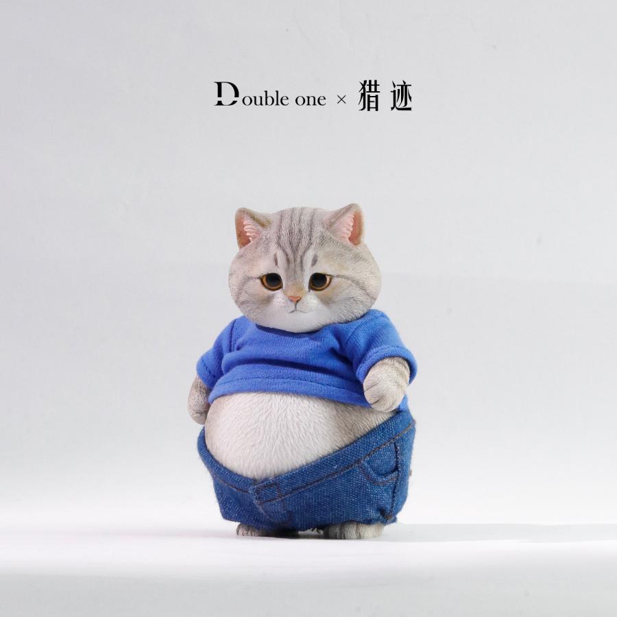 送料無料◇ダブルワン x リエジ 1/6 ぽっちゃりキャット サバトラ