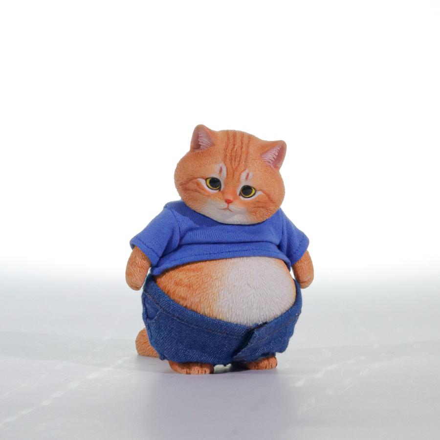 送料無料◇ダブルワン x リエジ 1/6 ぽっちゃりキャット 茶トラ