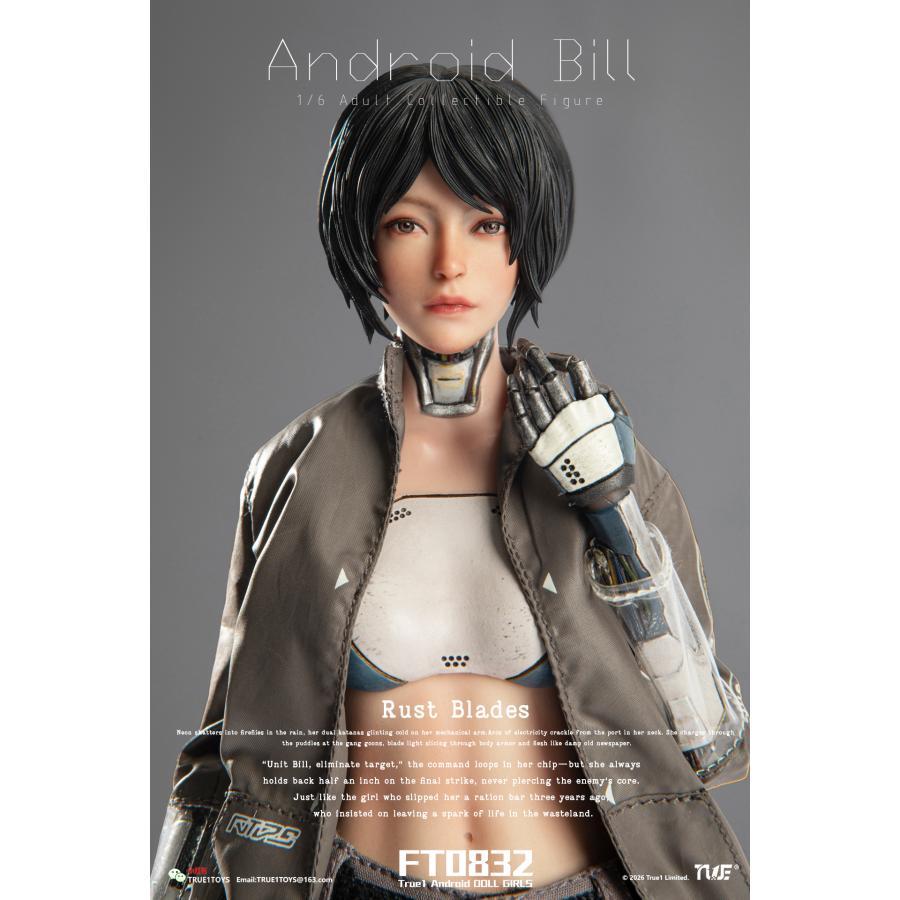 送料無料◆(代引不可)トゥルーワントイズ 1/6スケール アクションフィギュア アンドロイド・ビル ブラックヘア FT0832B 【9月予約】_1