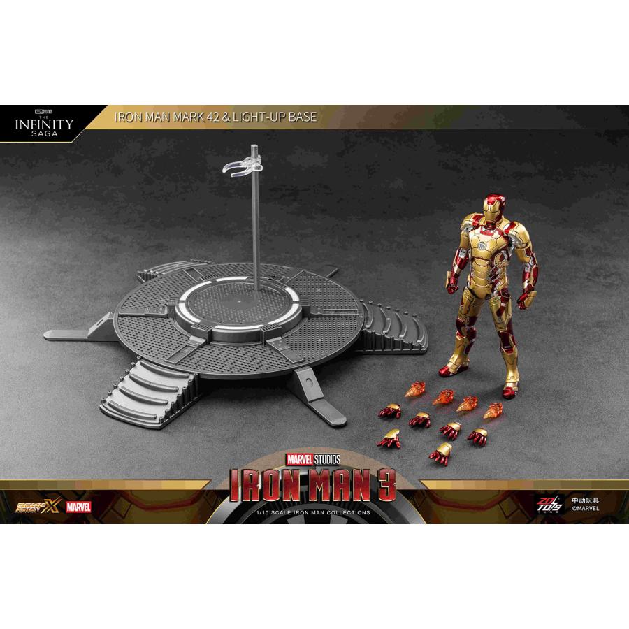 ZD TOYS アイアンマン MK42＆ライトアップスタンドセット (7インチ X