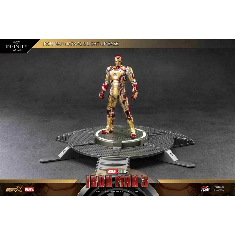 ZD TOYS アイアンマン MK42＆ライトアップスタンドセット (7インチ X