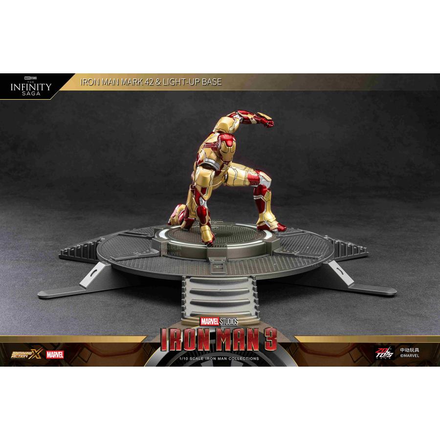 ZD TOYS アイアンマン MK42＆ライトアップスタンドセット (7インチ X