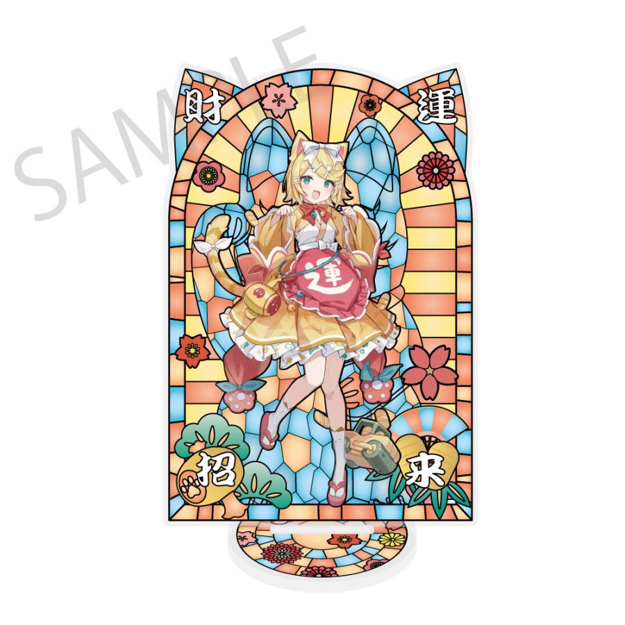 初音ミク×招き猫×真夏の熊谷」ステンドグラス風アクスタ Art by