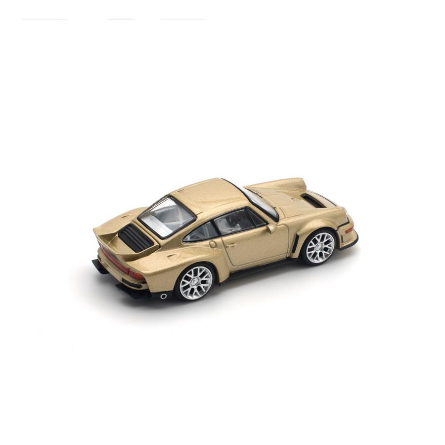 POP RACE 1/64 SINGER DLS TURBO (ROAD) - GOLD ミニカー PR640132
