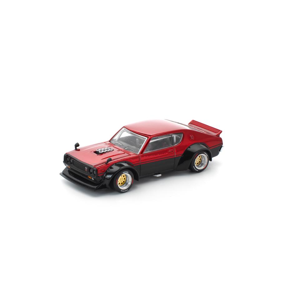 POP RACE 1/64 KPGC110 ケンメリ - レッド/ブラック ミニカー POP RACE 1/64 KPGC110 ケンメリ - レッド/ブラック ミニカー