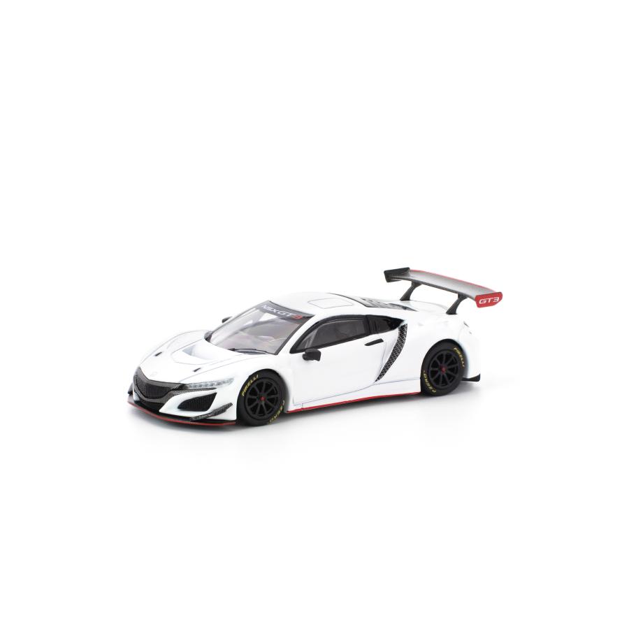 POP RACE 1/64 ホンダ NSX GT3 EVO22 - ホワイト ミニカー PR640280