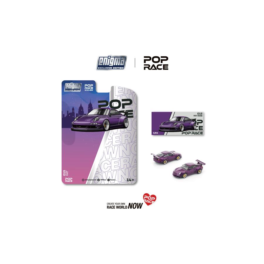 POP RACE × Enigma 1/64 RWB (ラウヴェルト・べグリフ) ポルシェ・997