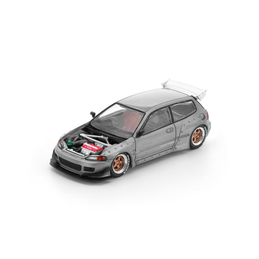 POP RACE × Enigma 1/64 パンデムシビック EG6 RAWフィニッシュ