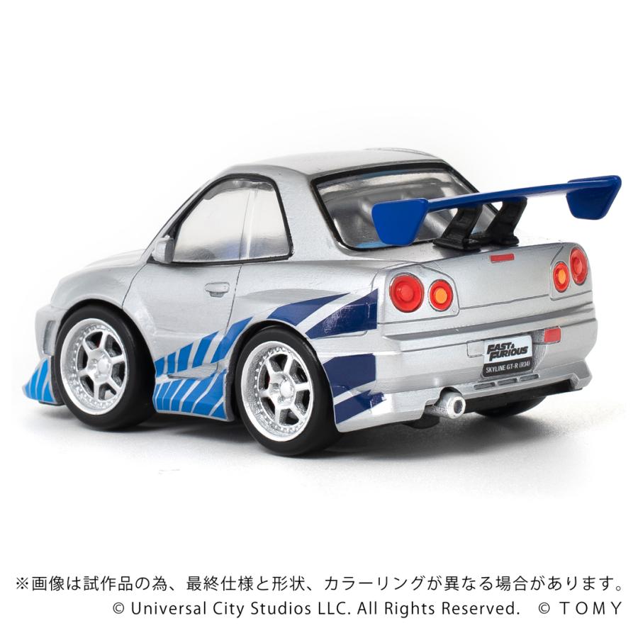 2台セット　R34 スカイライン GT-R スターターセット　デジキュー　タカラ タカラトミー（TAKARA TOMY） Qビレッジ QV-02 ワイルド・スピード