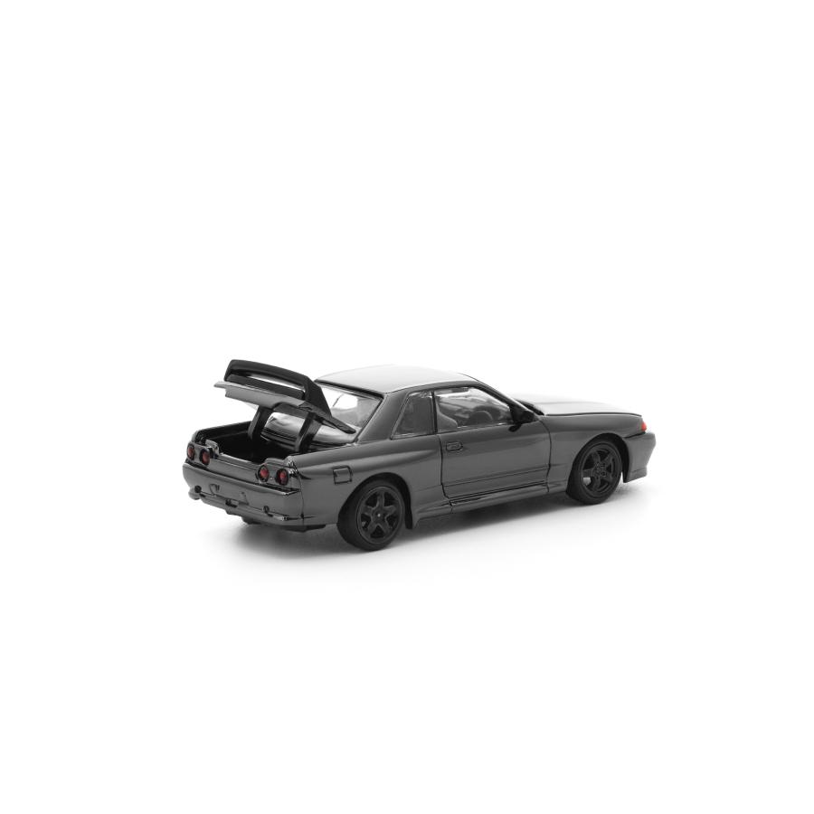 POP RACE 1/64 スカイライン GT-R R32 ダーククローム ミニカー