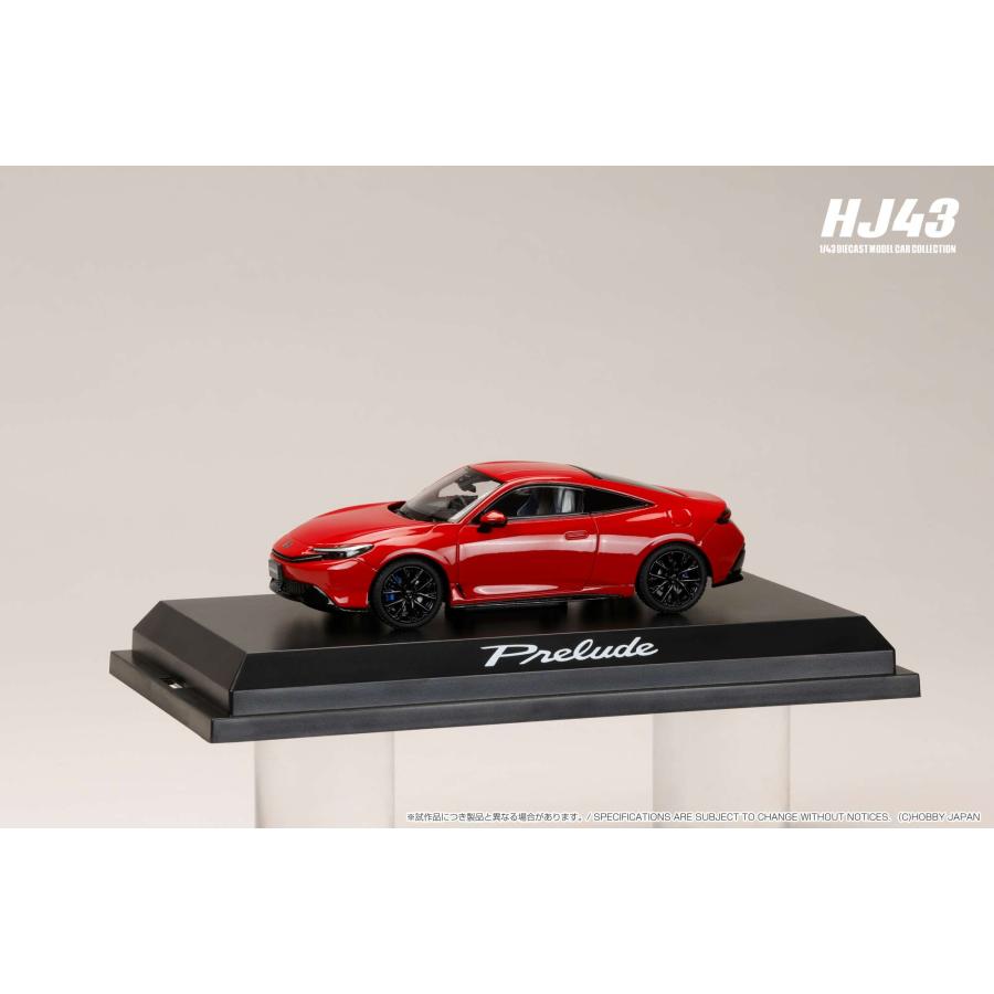 ホンダ　プレリュード　モデルカー　2台 ホビージャパン 1/43 ホンダ プレリュード 2025 レッド ミニカー