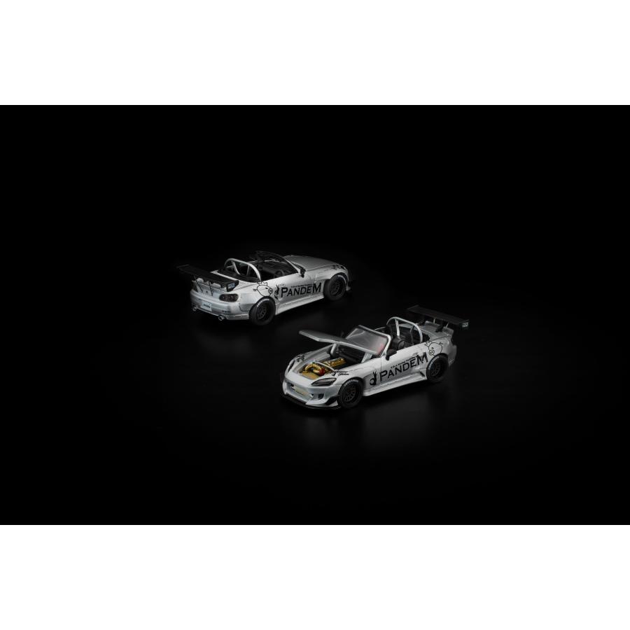 POP RACE 1/64 PANDEM S2000 シルバー SILVER ミニカー PR640451 【4月