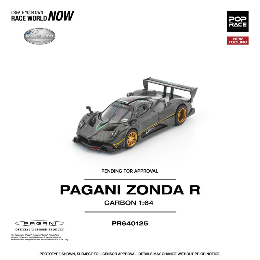 POP RACE 1/64 PAGANI ZONDA R パガーニ ゾンダ ミニカー PR640125 【4