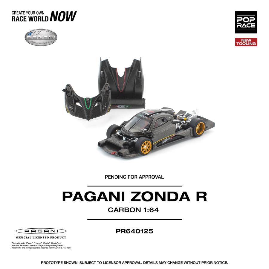 POP RACE 1/64 PAGANI ZONDA R パガーニ ゾンダ ミニカー PR640125 【4