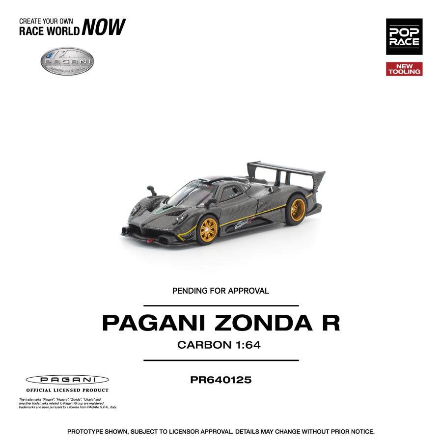 POP RACE 1/64 PAGANI ZONDA R パガーニ ゾンダ ミニカー PR640125 【4