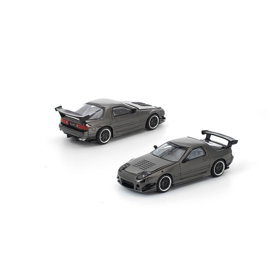 POP RACE 1/64 マツダ RX-7 (FC3S) RE雨宮 ダーククローム ミニカー