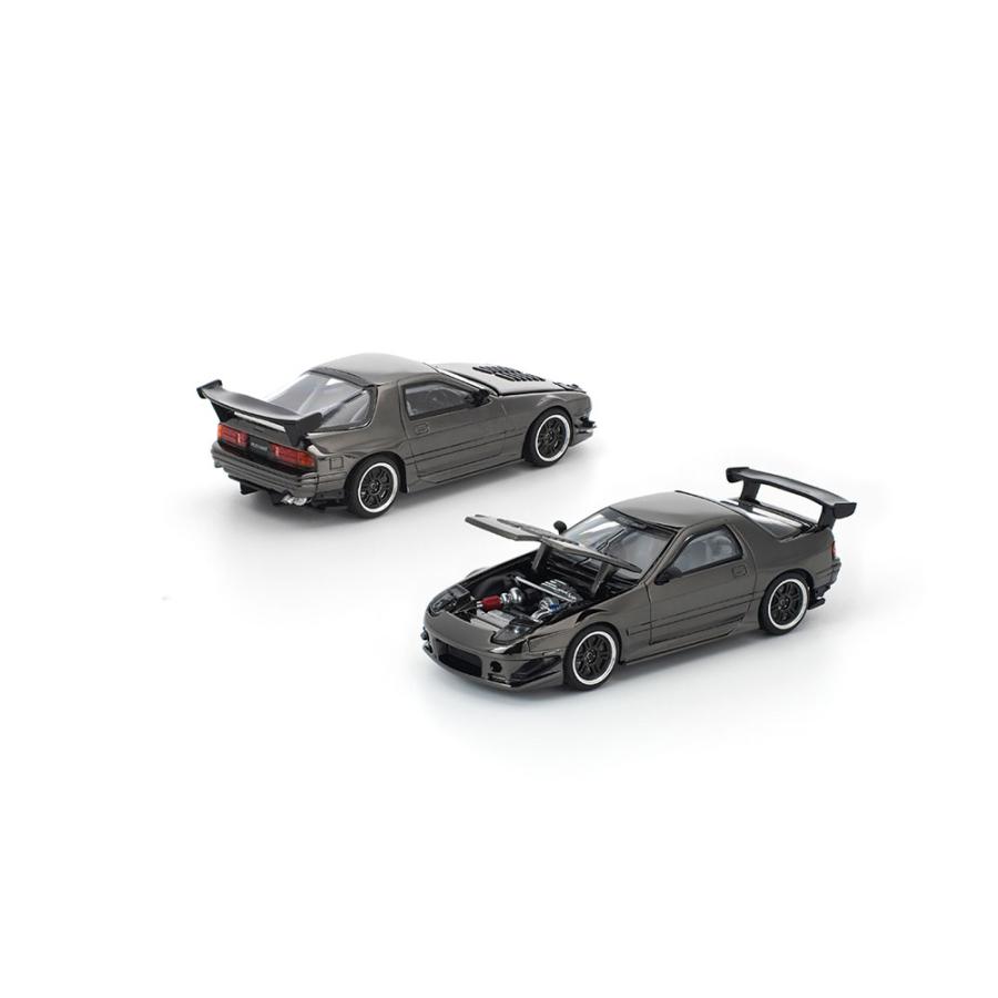 POP RACE 1/64 マツダ RX-7 (FC3S) RE雨宮 ダーククローム ミニカー