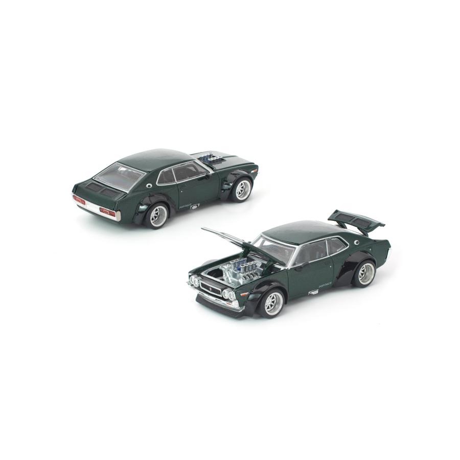 POP RACE 1/64 ローレル C130 グリーン ミニカー PR640331 【未定予約