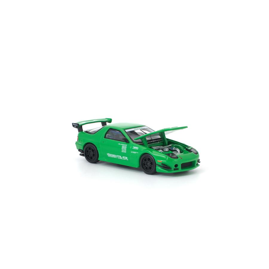 POP RACE 1/64 マツダ RX-7 (FC3S) RE雨宮 グリーン ミニカー PR640339