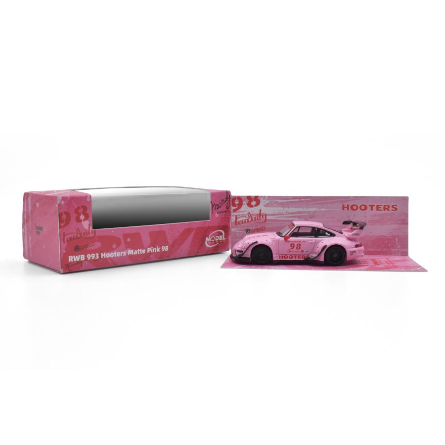 MODEL 1/64 RWB 993 Hooters Matte Pink 98 ミニカー MM64-RWB993-007