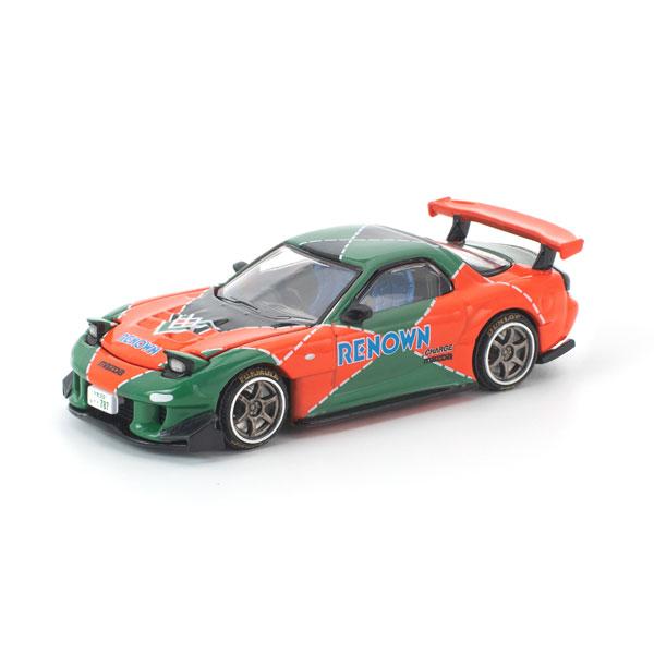POP RACE 1/64 マツダ RX-7 RE雨宮 (オレンジ/グリーン) ミニカー