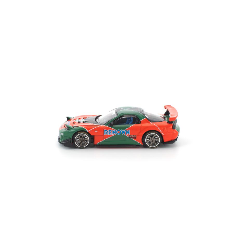 POP RACE 1/64 マツダ RX-7 RE雨宮 (オレンジ/グリーン) ミニカー