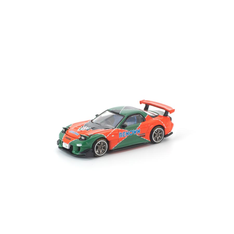 POP RACE 1/64 マツダ RX-7 RE雨宮 (オレンジ/グリーン) ミニカー