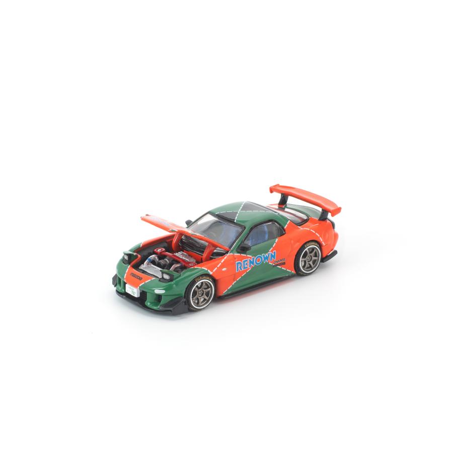 POP RACE 1/64 マツダ RX-7 RE雨宮 (オレンジ/グリーン) ミニカー