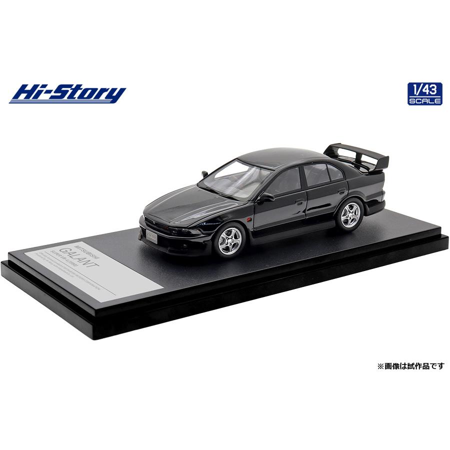 ハイストーリー 1/43 MITSUBISHI GALANT SUPER VR-4 (1998) カスタマイズカラー ピレネーブラック ミニカー HS514BK 【未定予約】の画像