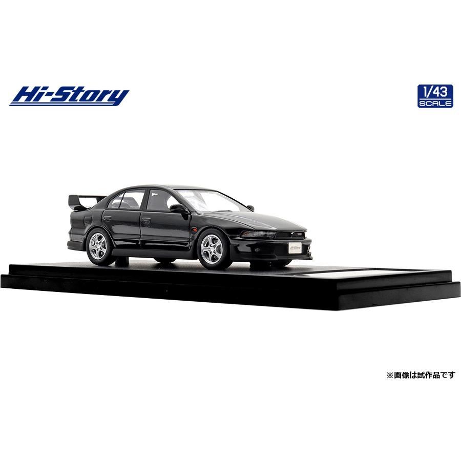ハイストーリー 1/43 MITSUBISHI GALANT SUPER VR-4 (1998) カスタマイズカラー ピレネーブラック ミニカー HS514BK 【未定予約】の画像