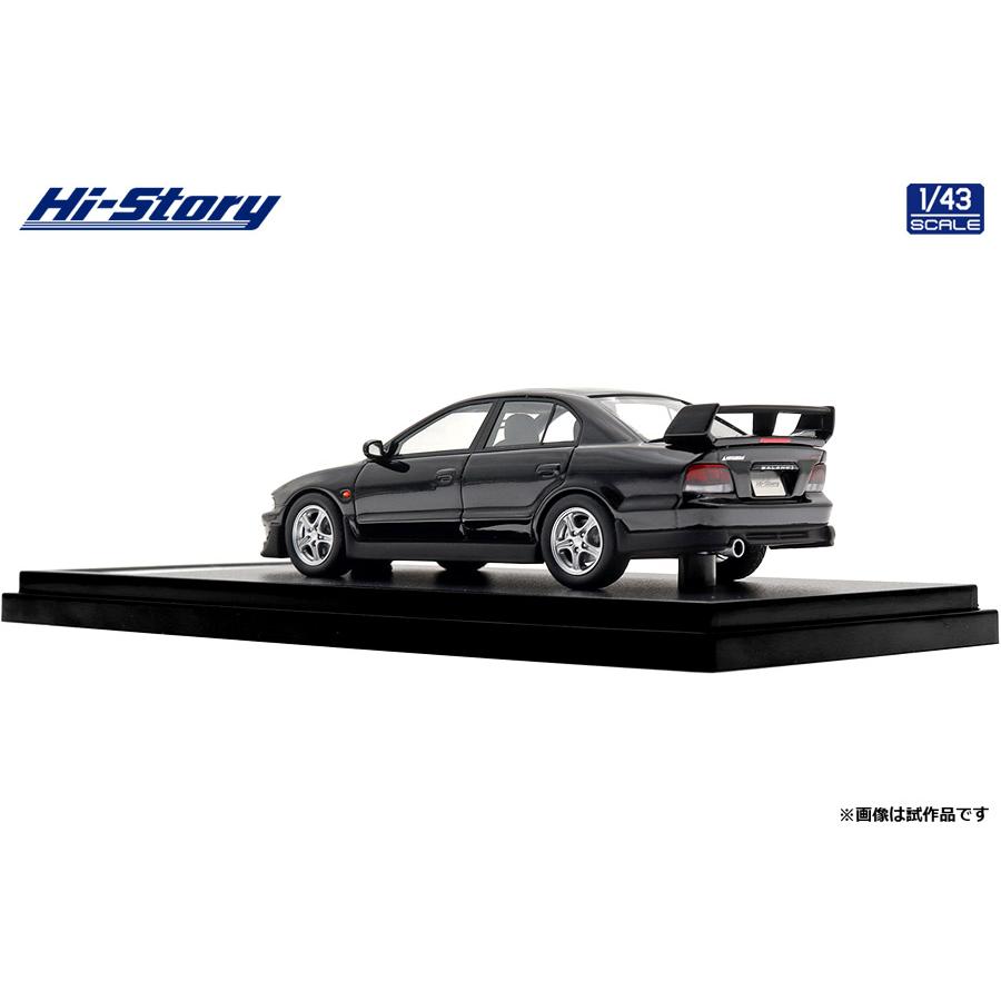 ハイストーリー 1/43 MITSUBISHI GALANT SUPER VR-4 (1998) カスタマイズカラー ピレネーブラック ミニカー HS514BK 【未定予約】の画像