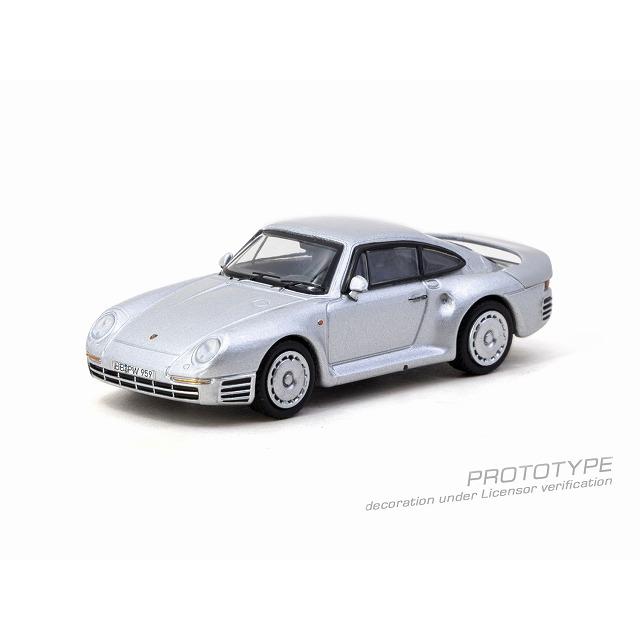 ターマック 1/64 ポルシェ・959 (シルバー) ミニカー T64G-068-SL
