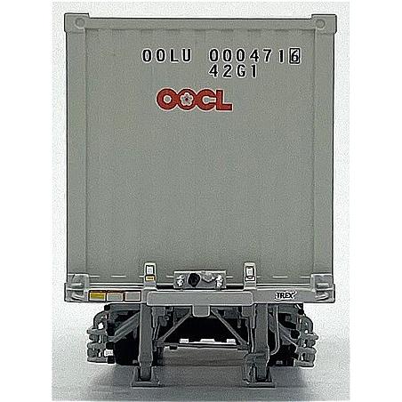 送料無料◆京商 KYOSHOオリジナル 1/43 UD クオンGK 日本トレクス コンテナ セミトレーラー (ブラック/OOCLコンテナ) ミニカー KS03939A 【未定予約】の画像