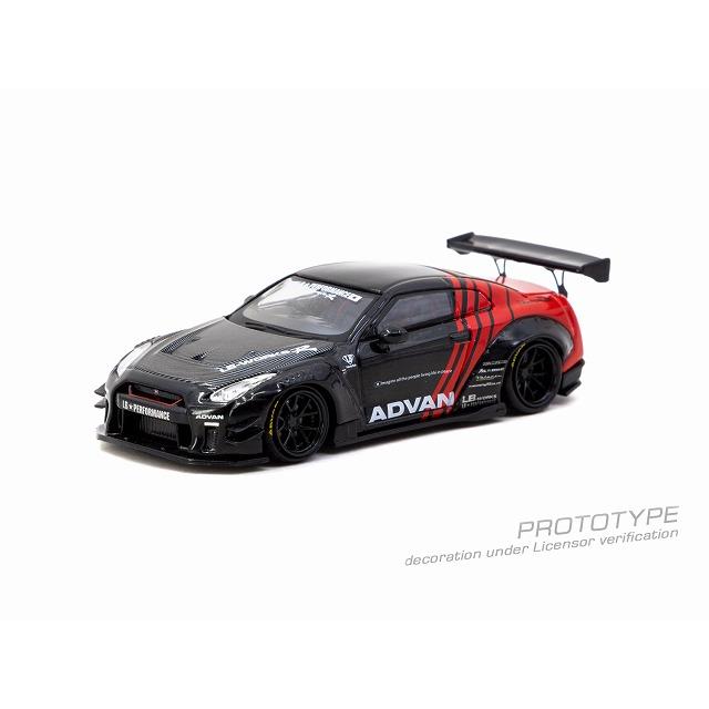 ターマック 1/64 LBワークス 日産・GT-R type2 ADVAN ミニカー T64-090