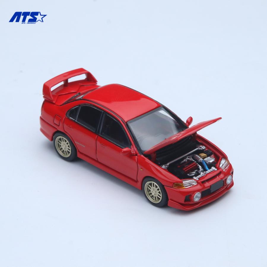 ATS-MODELS 1/64 三菱・ランサーエボリューションIV (レッド) ミニカー